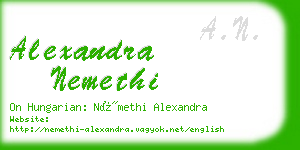 alexandra nemethi business card